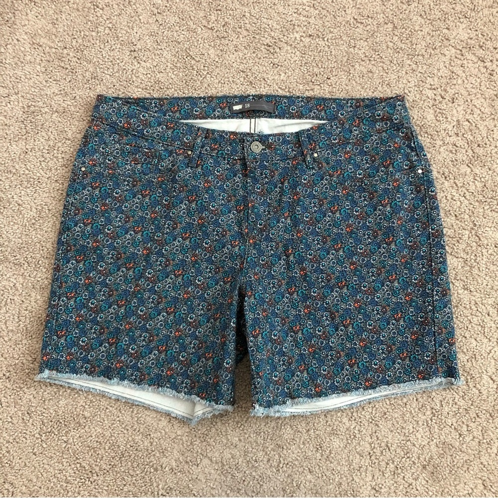 Levi’s Multicolored Mini Daisy Print Shorts Womens 18